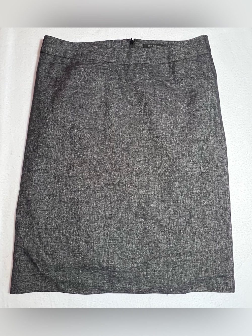 Ann Taylor Charcoal Textured Pencil Skirt